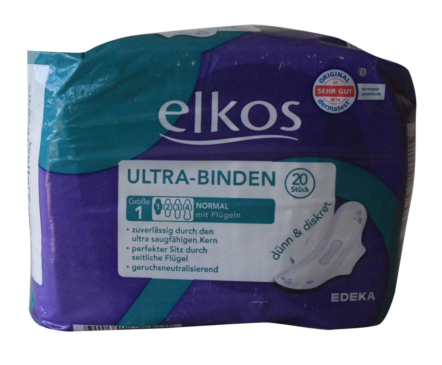 Elkos Serviettes Hygiéniques Ultra, long avec ailettes