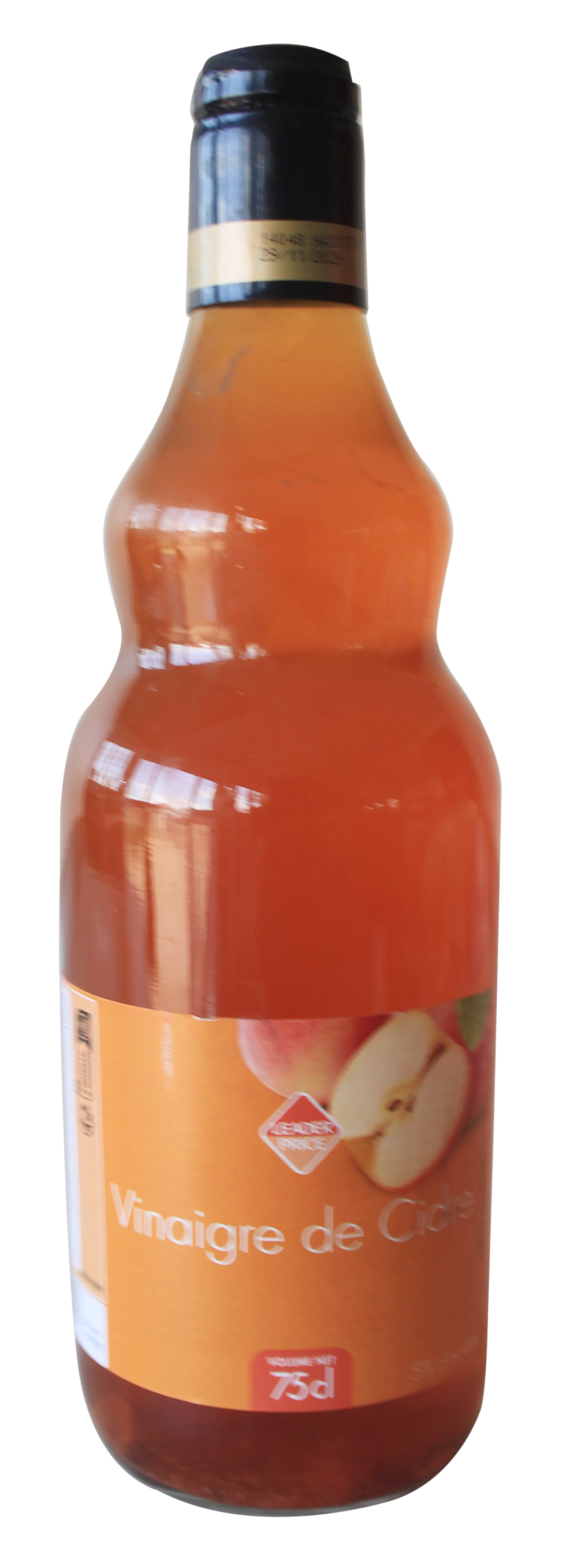 Leaders Price Vinaigre de cidre 5% 75cl