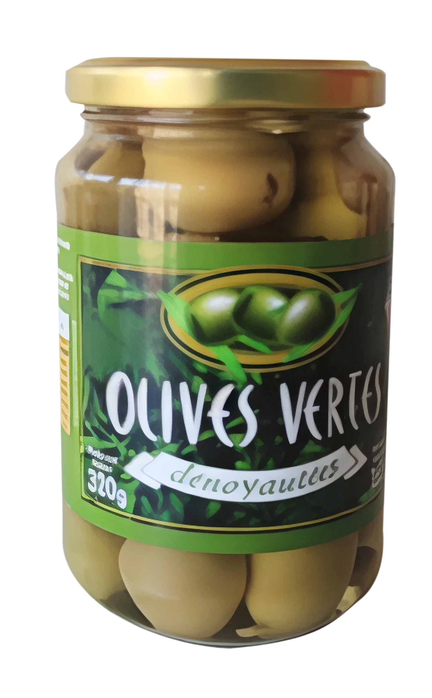 Leader Price olives vertes dénoyautées 160gr