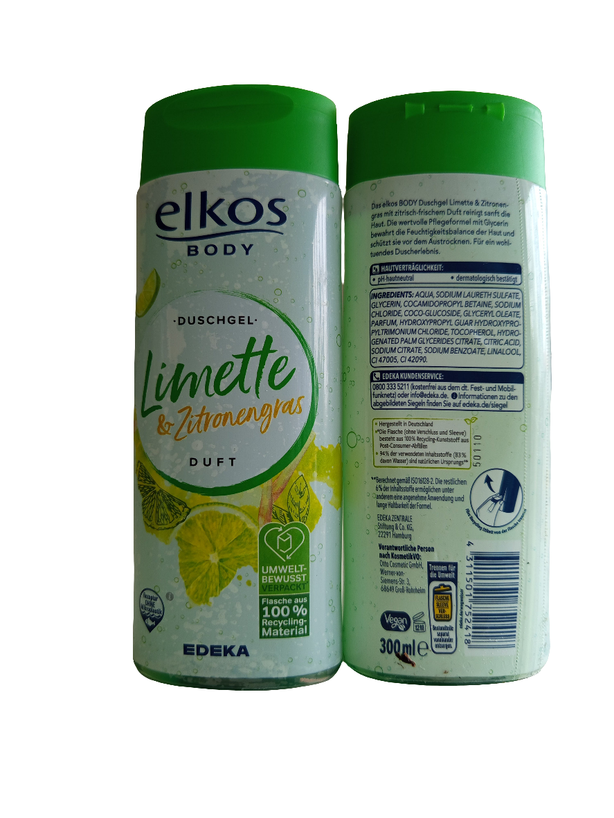 Elkos gel de douche limette 300ml