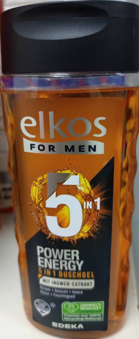 Elkos for men power energy 5in1 gel de douche 300ml