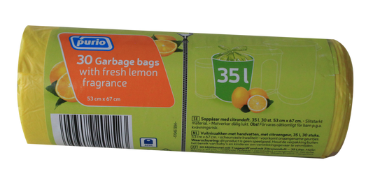 Purio sac poubelle parfumé au citron 35l