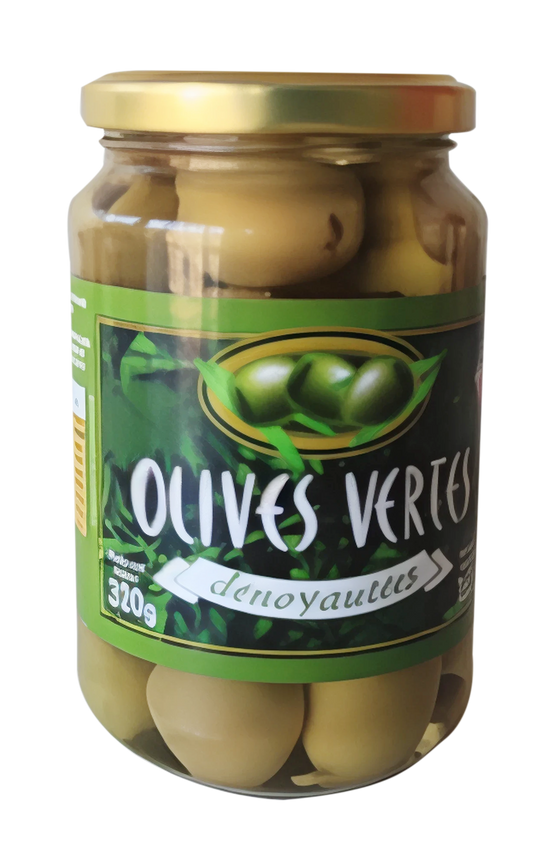 Leader Price olives vertes dénoyautées 160gr