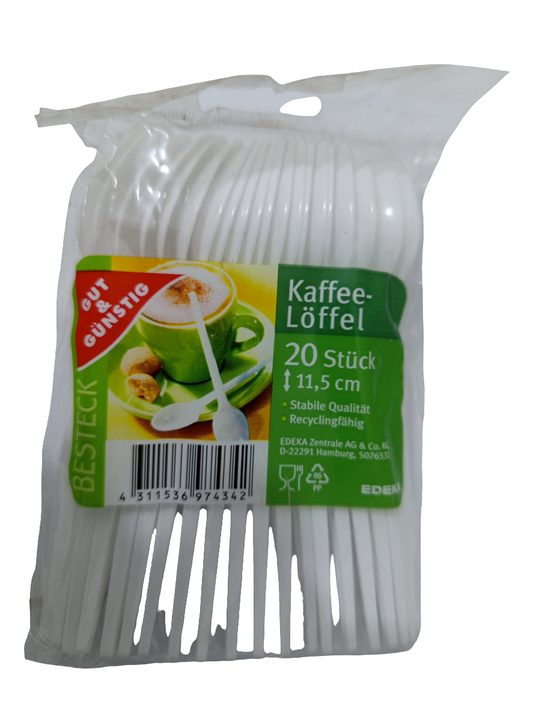 Gut & Gunstig petites cuillères en plastique 20pièces/paquet