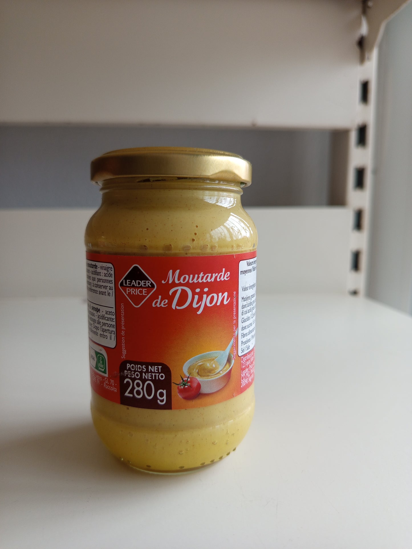 Leader price moutarde Forte de Dijon 280gr